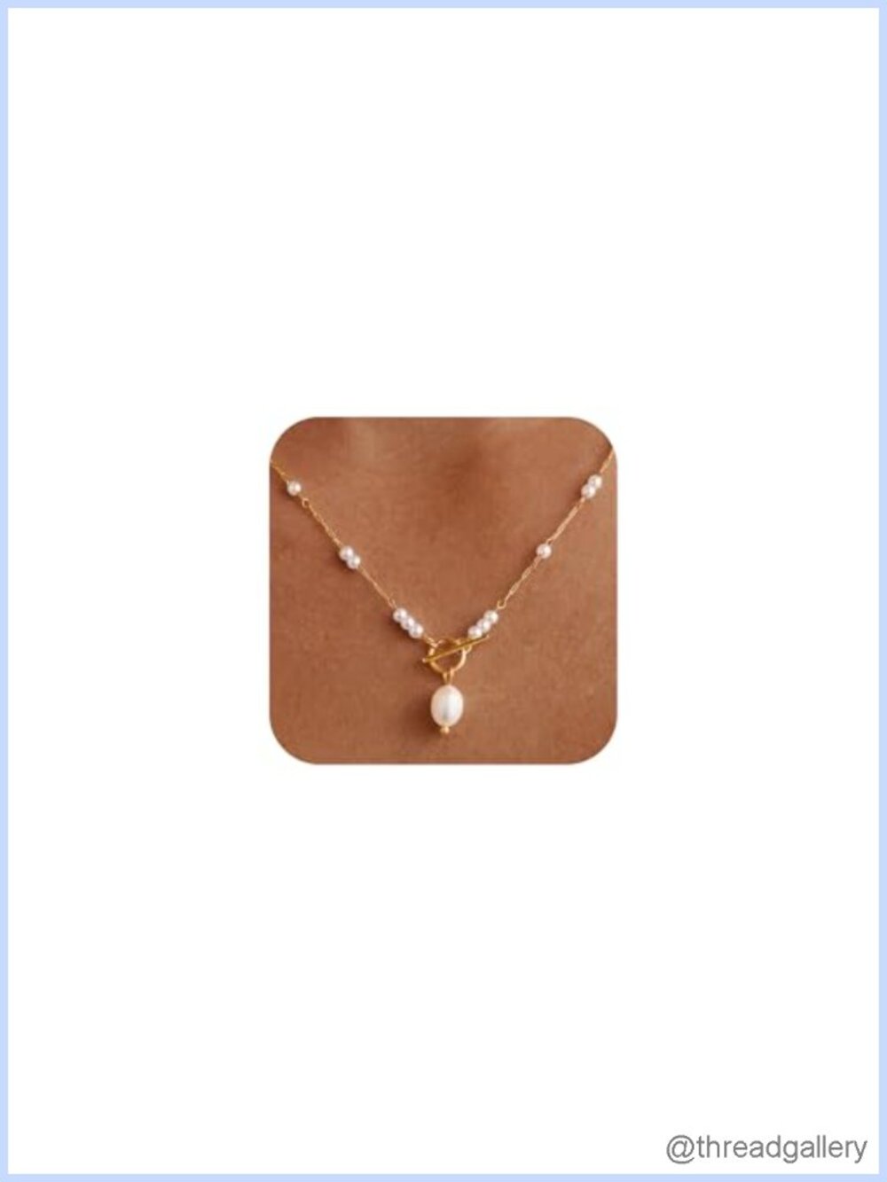 Pearl Necklace, Silver Daisy Choker, Baroque Pearl Pendant, Women's Jewelry